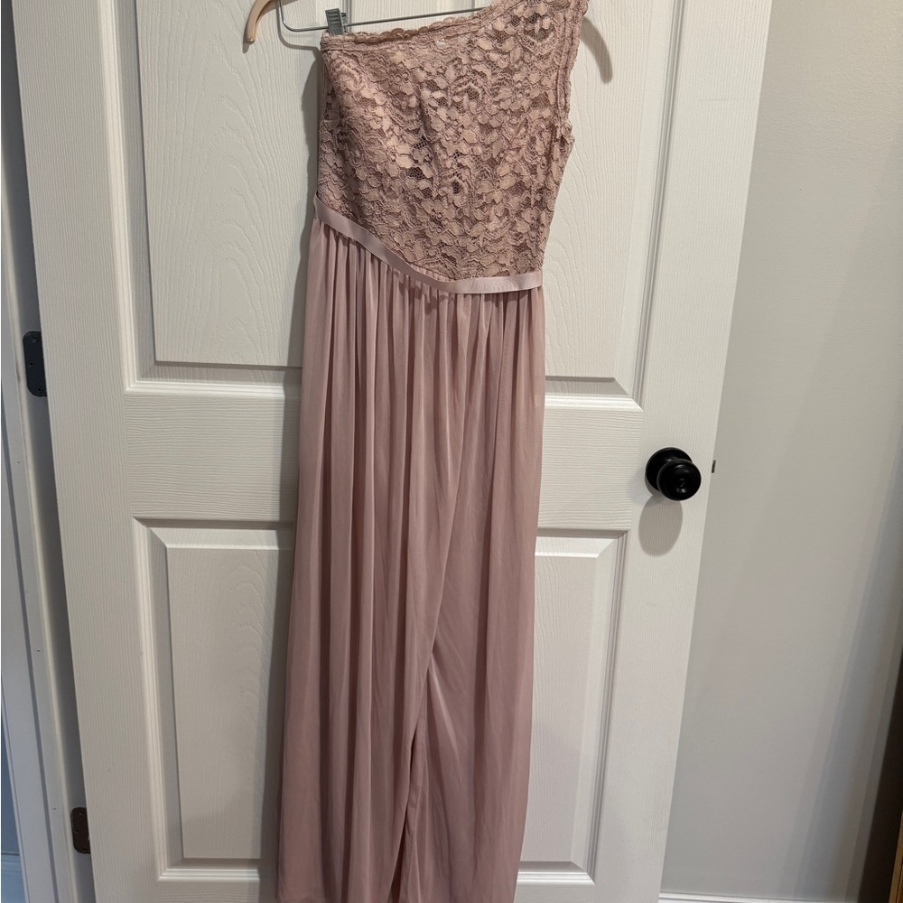 One-Shoulder Lace Bridesmaid Dress